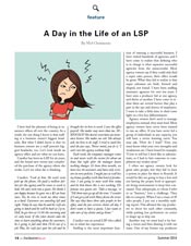 Article titled A Day in the Life of an LSP