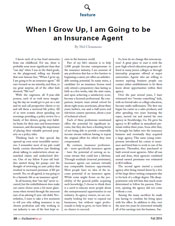 Article titled When I Grow Up I am Going to be an Insurance Agent